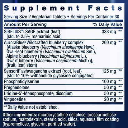 Life Extension Cognitex Elite Supplement Facts