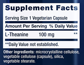 Life Extension L-Theanine Supplement Facts