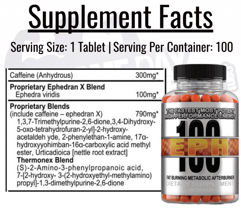 EPH100 Supplement Facts