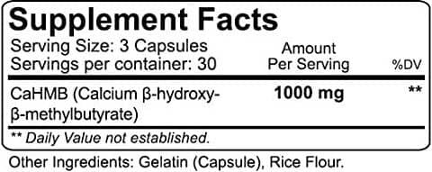 Nutrakey HMB Supplement Facts