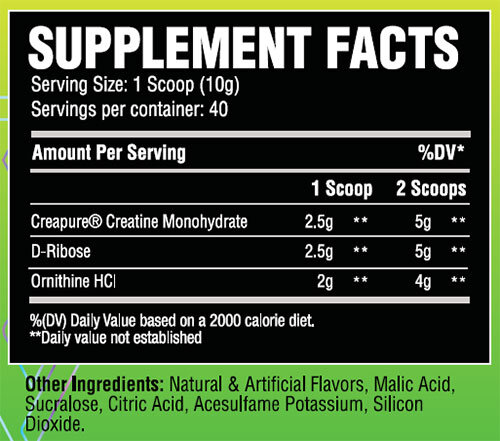 Chemix ATP Supplement Facts
