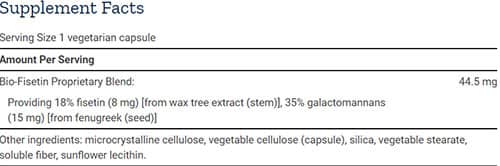 LE Bio-Fisctin Supplement Facts Image