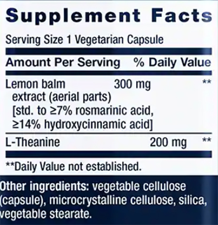 Life Extension Enhanced Stress Relief Supplement Facts Image