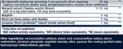 Life Extension One Per Day Multivitamin Supplement Facts 2 Image