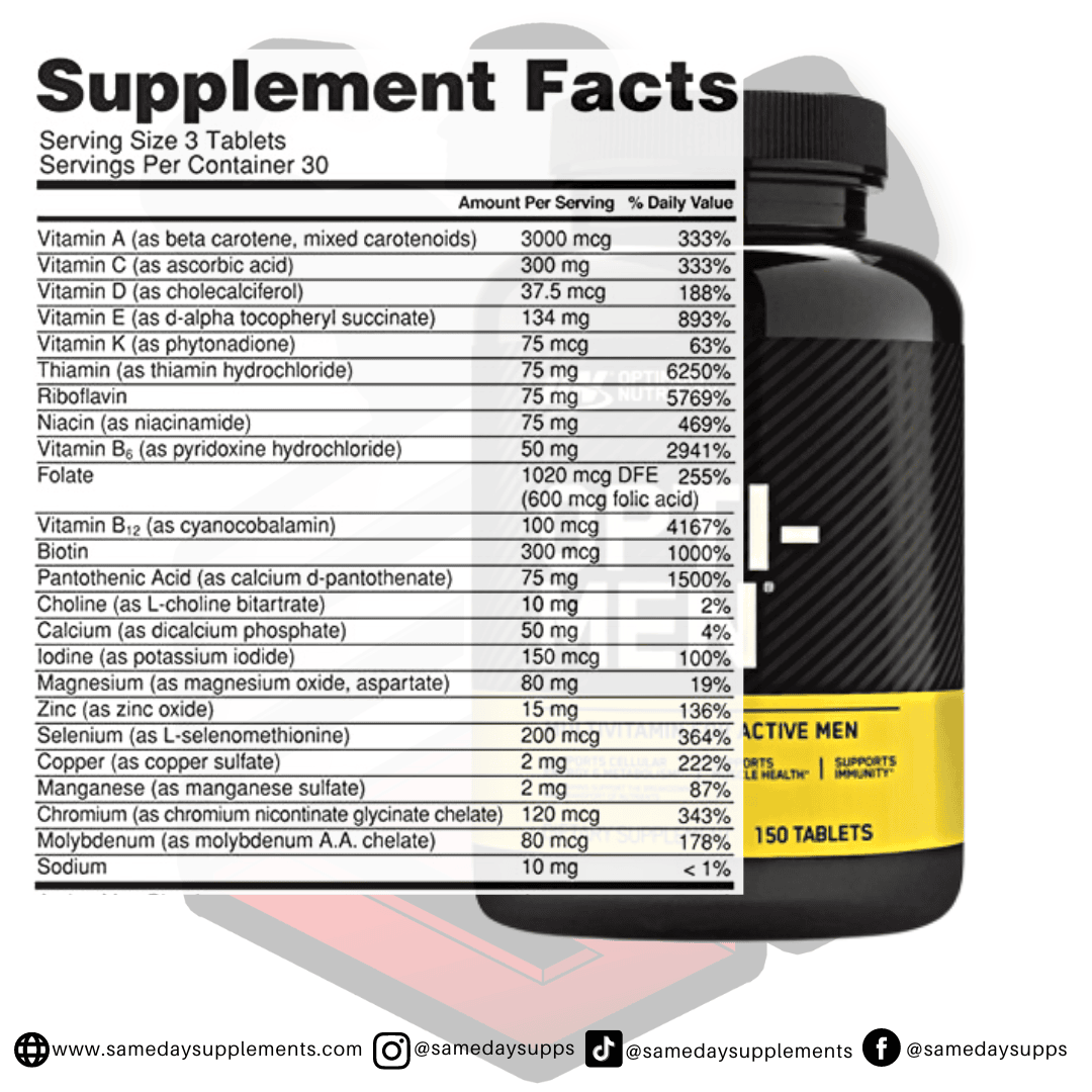 Opti-Men Vitamins and Minerals (1)