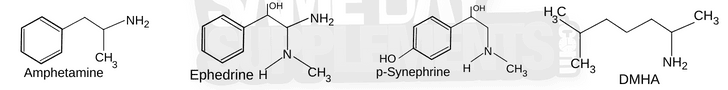 p-synephrine vs dmha structures