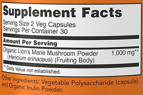 NOW Senna Leaves Supplement Facts Image