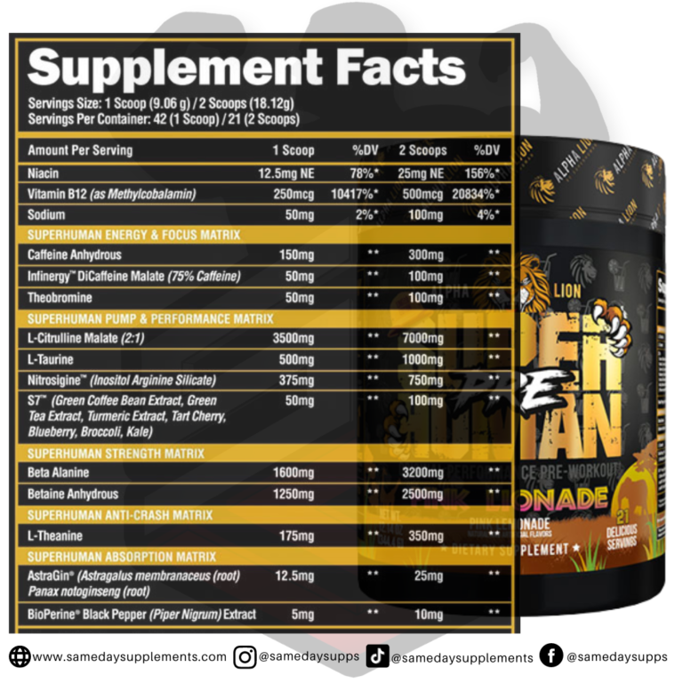 Alpha Lion SuperHuman Pre Workout Review & Comparisons 2023