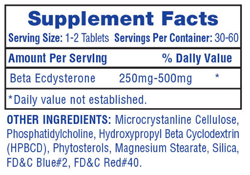 Ecdisten Supplement Facts Image