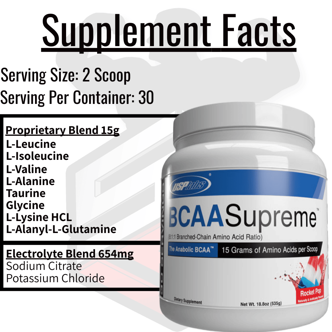 BCAA Supreme Supplement Facts