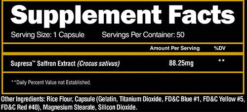 Gains Candy Supresa Supplement Facts Image