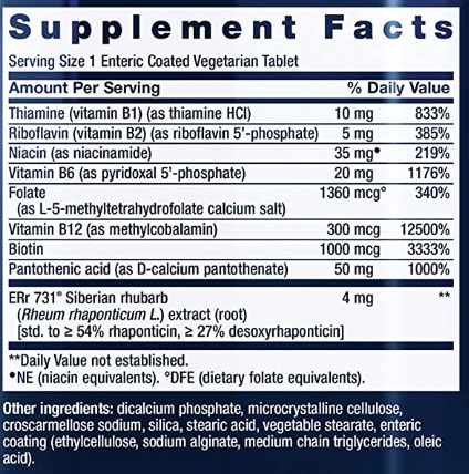 Life Extension Youthful Woman 40+ Supplement Facts Image