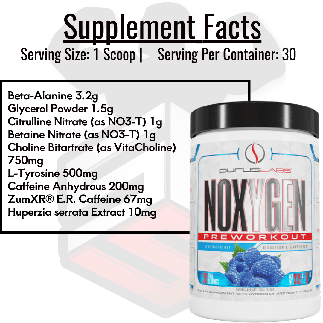 Noxygen Pre Workout Supplement Facts