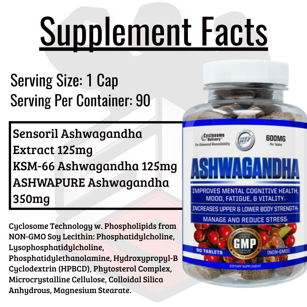 Hi-Tech Pharmaceuticals Ashwagandha Supplement Facts