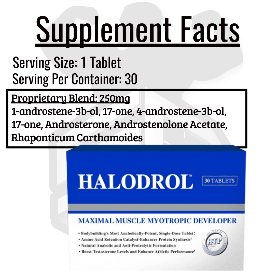 Halodrol Supplement Facts