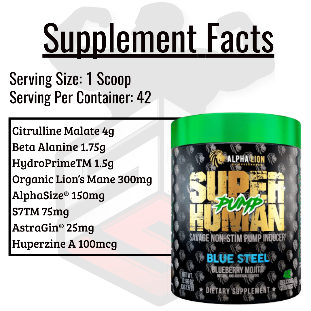 SuperHuman Pump Supplement Facts