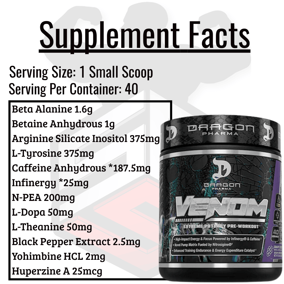 Venom Pre Workout Supplement Facts