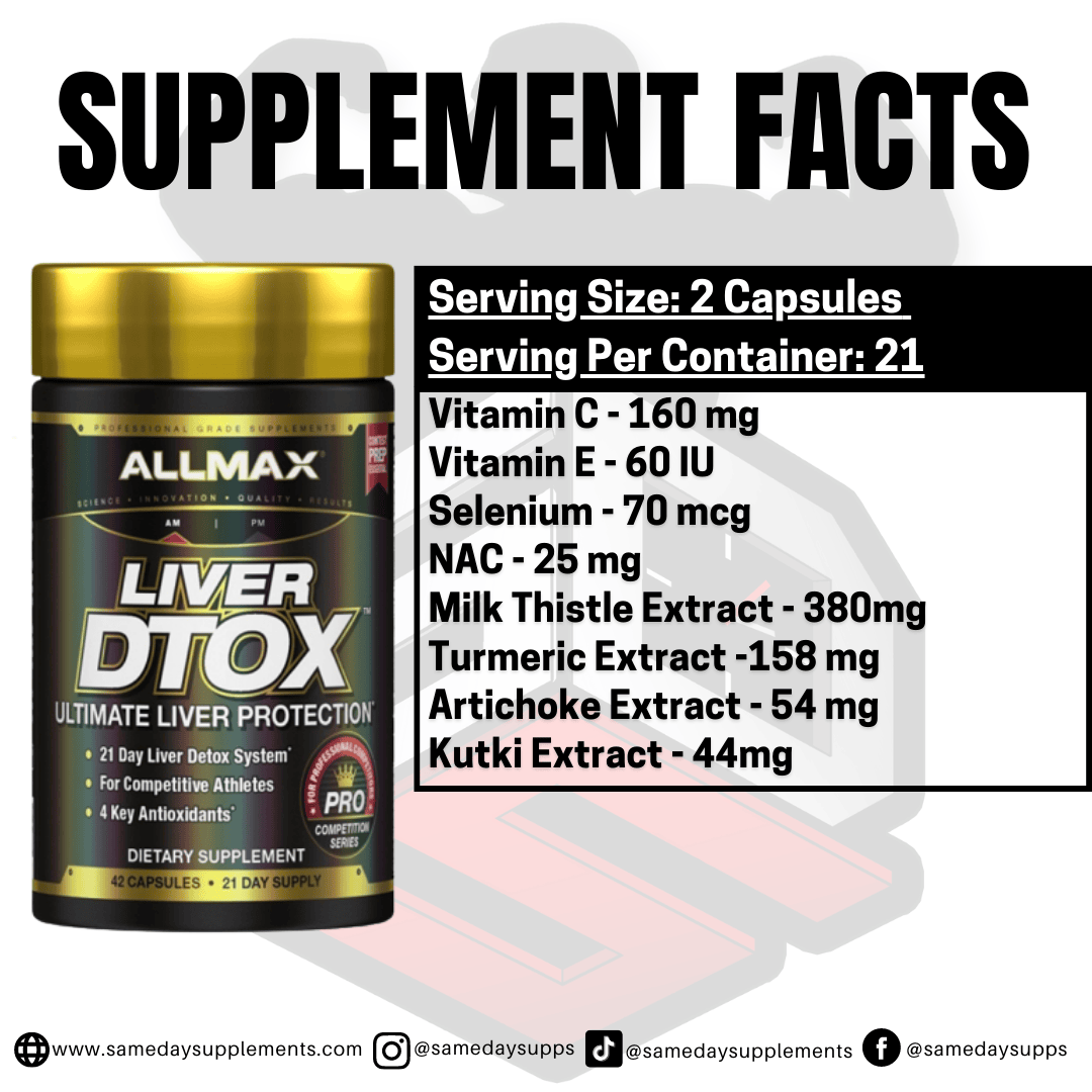 Allmax Liver D Tox Supplement Facts