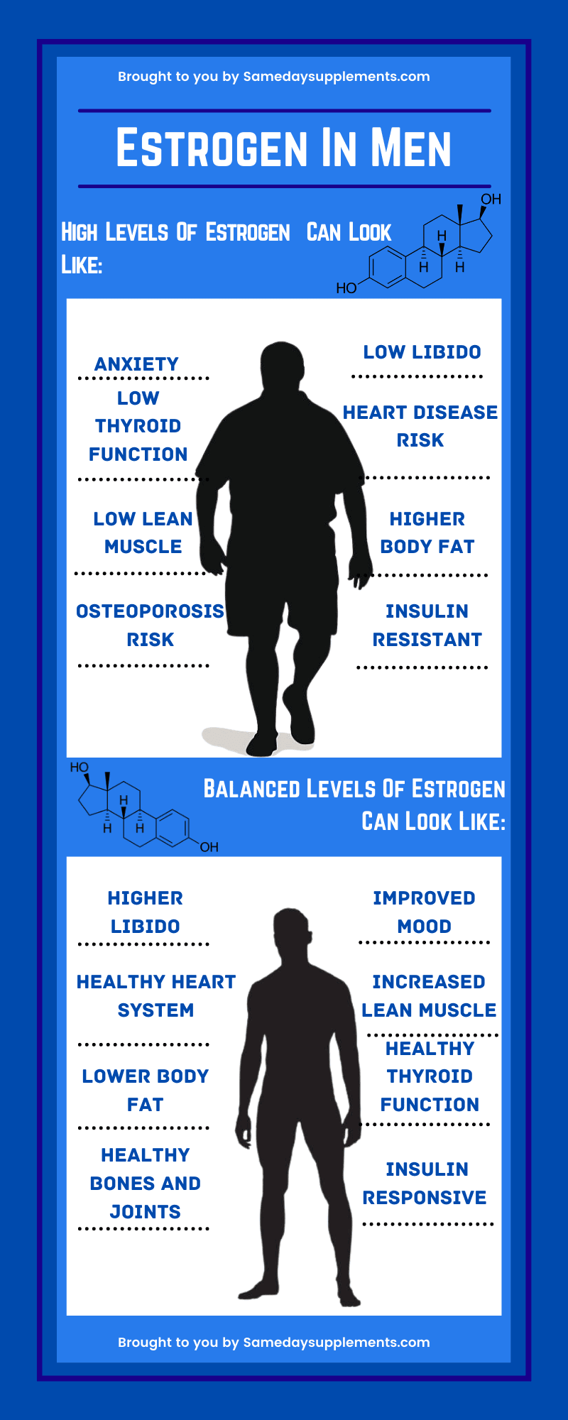 estrogen in men infograph