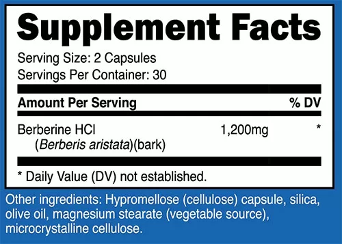 Nutricost Berberine Supplement Facts Image