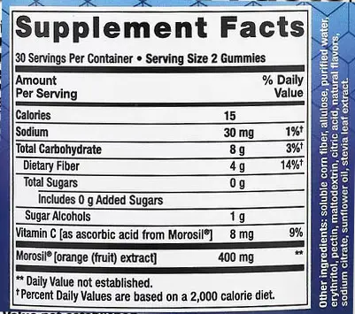 Life Extension Mediterranean Weight Management Supplement Facts Image