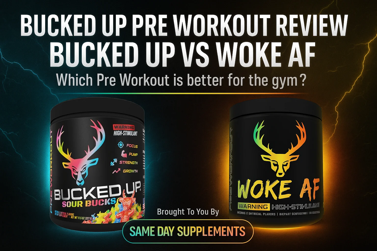 Bucked Up Pre Workout Review 2025 | Bucked Up VS Woke AF | Which Pre Workout is better for the gym?