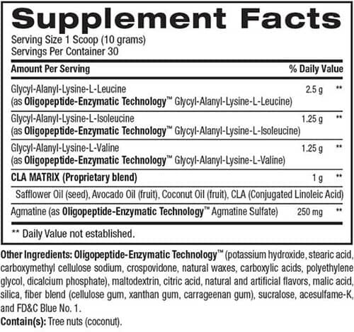 BPI Best BCAA Supplement Facts