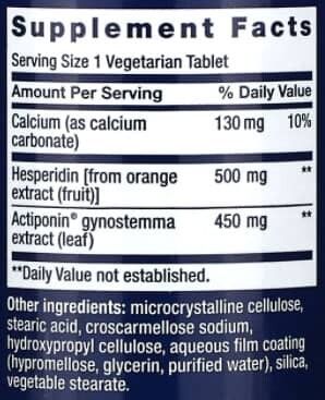 Life Extension AMPK Metabolic Activator Supplement Facts