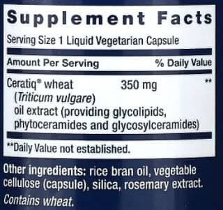 Life Extension Skin Restoring Ceramides Supplement Facts