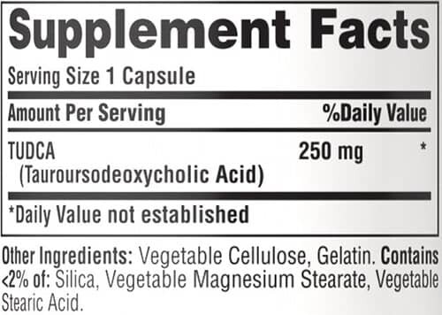 Puritan Pride TUDCA Supplement Facts