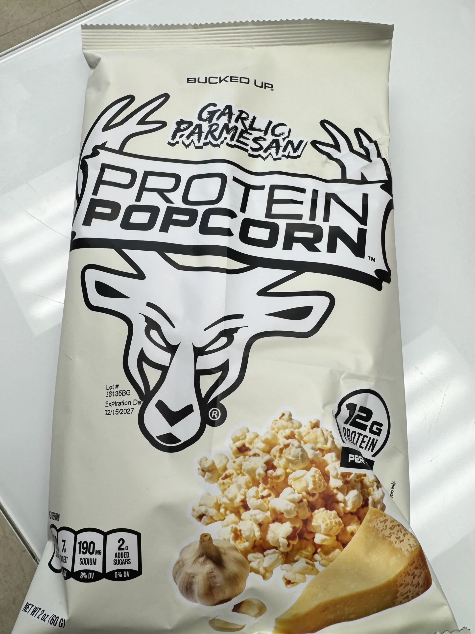 Bucked Up Popcorn Garlic Parm Bag Bucked Up Popcorn Garlic Parm Bag