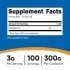 Nutricost Beta Alanine Powder Supplement Facts