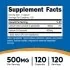 Nutricost Calcium D-Glucarate Supplement Facts