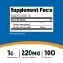 Nutricost Guarana Powder Ingredients Image
