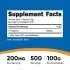 Nutricost L-Theanine Powder Supplement Facts