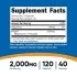 Nutricost Magtein Supplement Facts Image