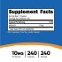 Nutricost Melatonin 10mg Supplement Facts