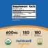 Nutricost Organic Shatavari Supplement Facts