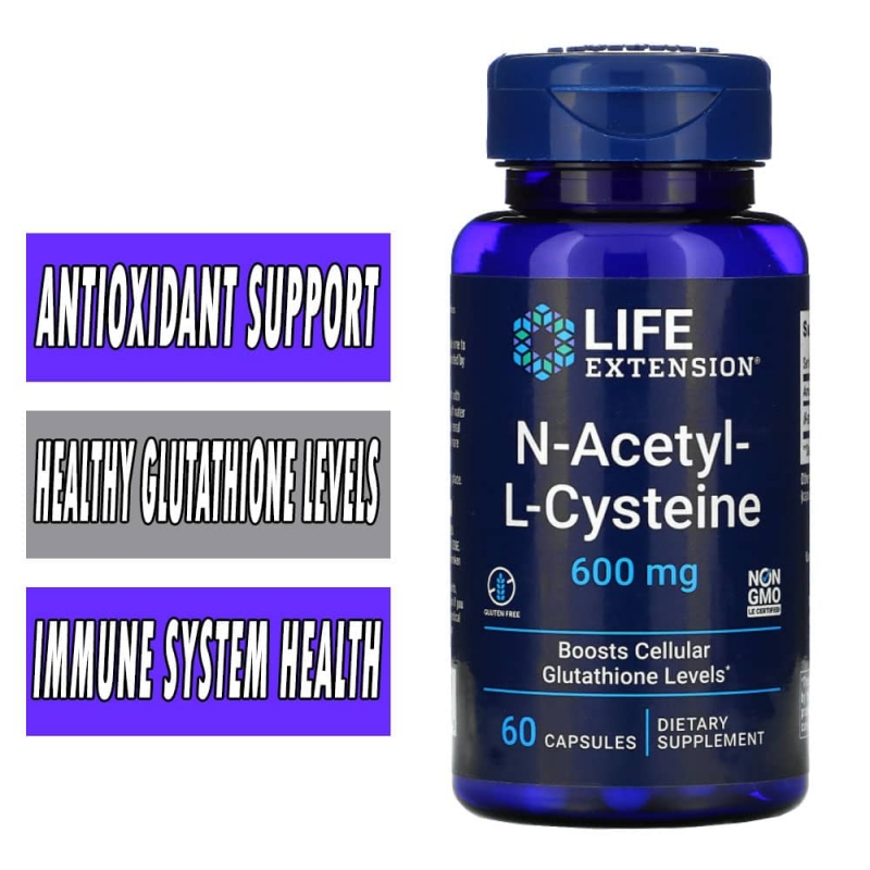 acetyl glutathione life extension N-Acetyl-L-Cysteine (NAC), 600 mg, 60 capsules N-Acetyl-L-Cysteine | Life Extension |