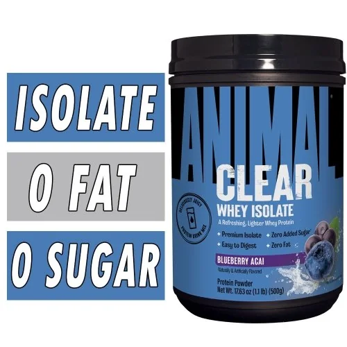 Universal Nutrition Animal Clear Whey Isolate Protein Bottle Image 
