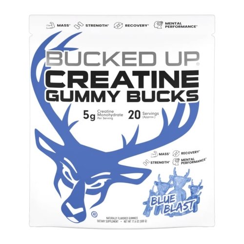 Bucked Up Creatine Gummies - Blue Blast - 20 Servings