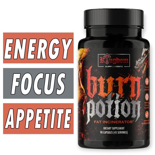 Burn Potion - Kingdom Supplements - 90 Capsules Bottle Image
