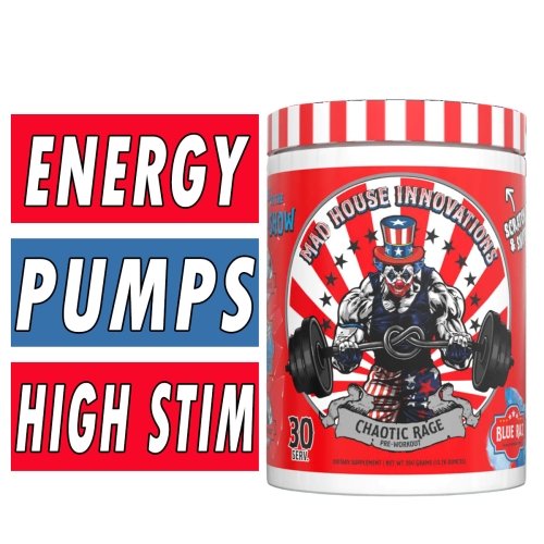 Mad House Innovations Chaotic Rage Pre Workout Bottle Image
