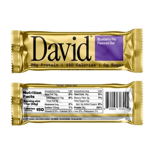 David Protein Bar Blueberry Pie 1/Bar