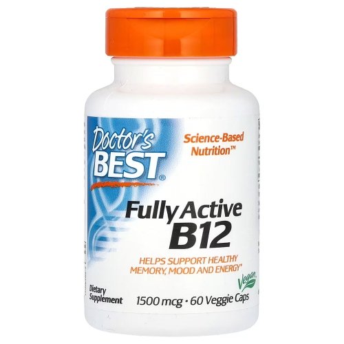 Doctor's Best Fully Active B12 - 1500 mcg - 60 Veggie Caps Bottle Image