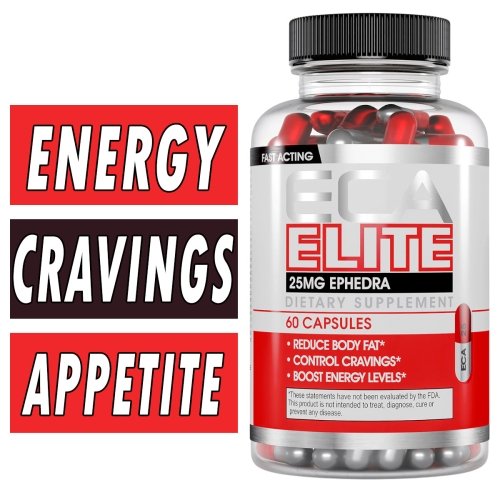 ECA Elite Fat Burner w/Ephedra - Brand New Energy - 60 Capsules bottle image