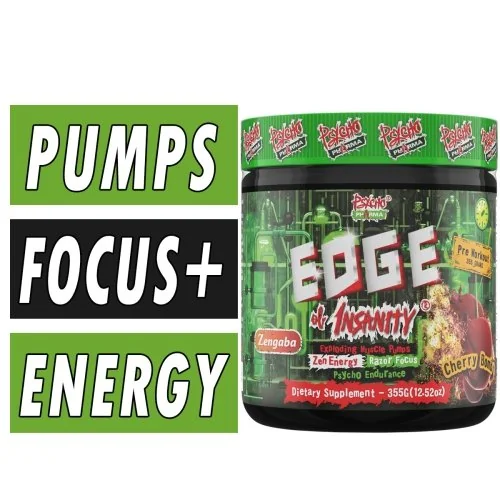 Psycho Pharma Edge of Insanity, 25 Servings Bottle Image