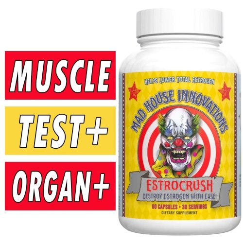 EstroCrush - Mad House Innovations - Estrogen Inhibitor - 90 Caps Bottle Image