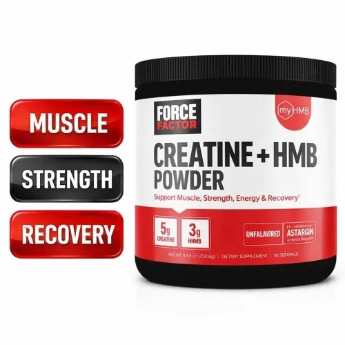 Force Factor Creatine + HMB Powder - Unflavored - 30 Servings