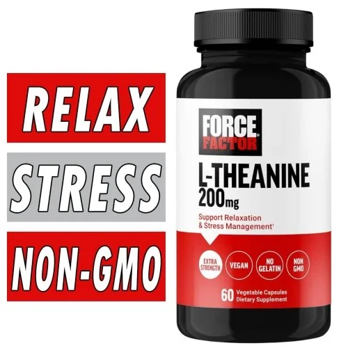 Force Factor L-Theanine - 200 mg - 60 Veg Caps